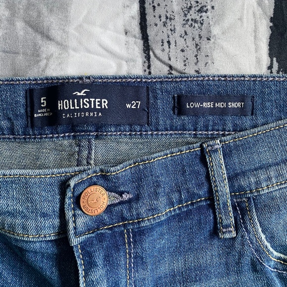 Hollister Low Rise Midi Short - Light Med Ripped - Picture 5 of 8